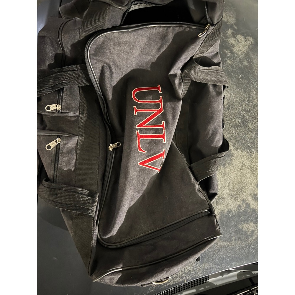 UNLV Rebels Rolling Duffel Bag Black Travel Gear Luggage University Nevada LV